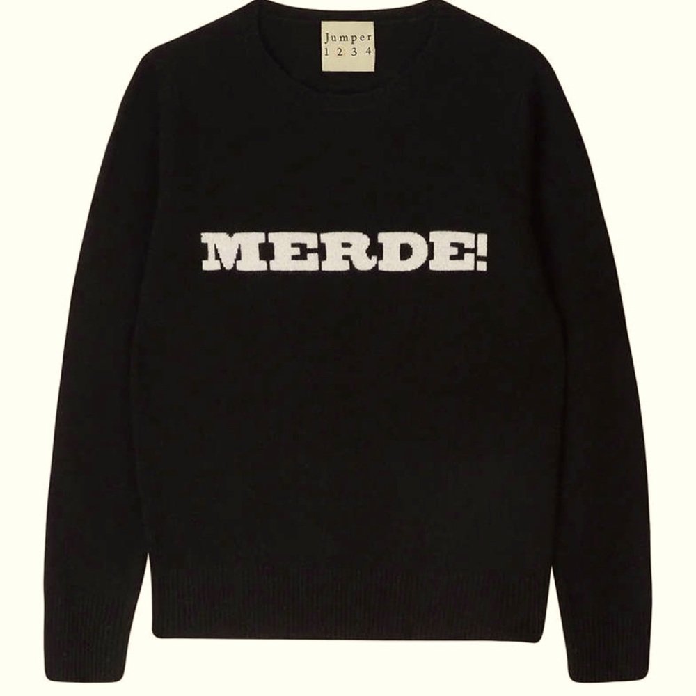 Cashmere Merde crew sweater / pullover.